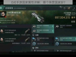 EVE手游国家属性详解：哪个阵营国家好？