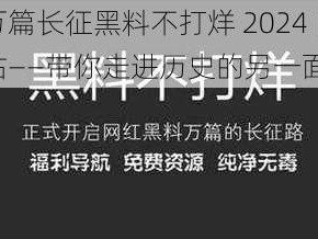 万篇长征黑料不打烊 2024 网站——带你走进历史的另一面