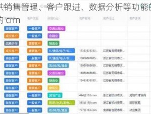 一款提供销售管理、客户跟进、数据分析等功能的国内永久免费的 crm