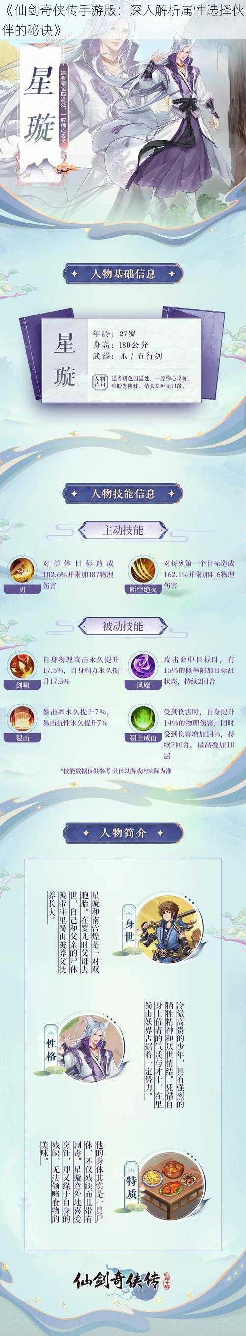 《仙剑奇侠传手游版：深入解析属性选择伙伴的秘诀》