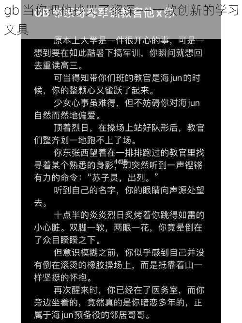 gb 当你把他抄哭了黎深——一款创新的学习文具