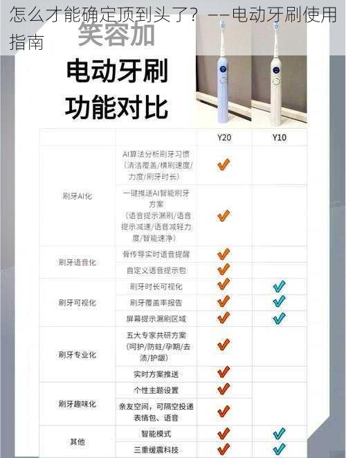 怎么才能确定顶到头了？——电动牙刷使用指南
