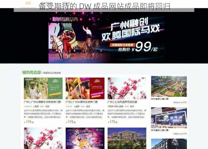 备受期待的 DW 成品网站成品即将回归