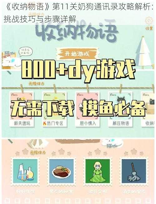 《收纳物语》第11关奶狗通讯录攻略解析：挑战技巧与步骤详解