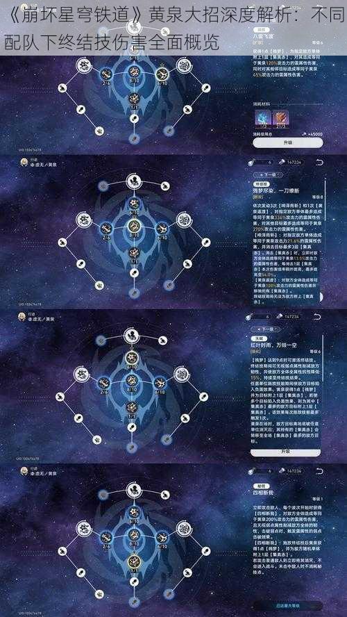 《崩坏星穹铁道》黄泉大招深度解析：不同配队下终结技伤害全面概览